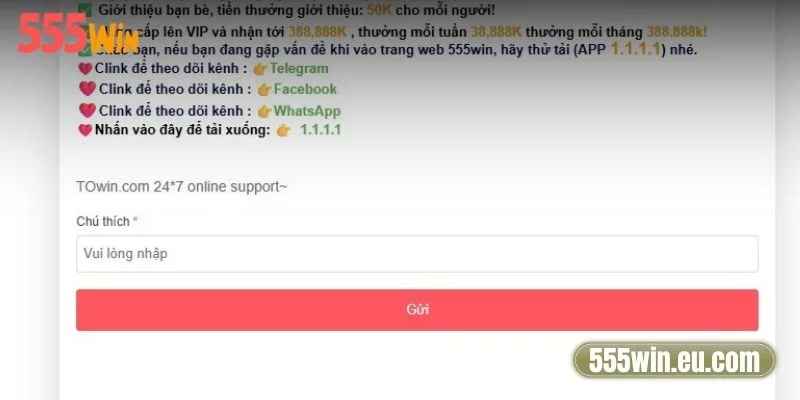 Nhiều trường hợp cần liên hệ 555Win.eu.com