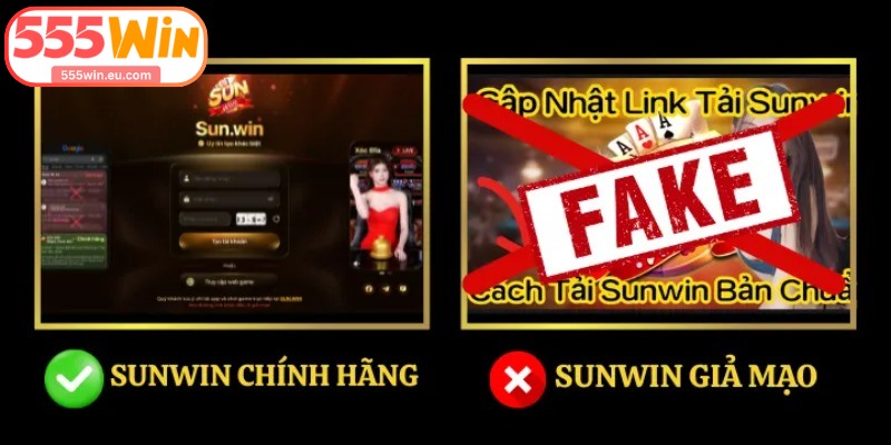 Thông tin nhận diện Sunwin giả mạo